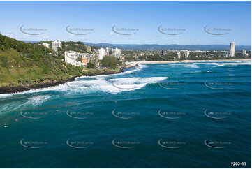 Aerial Photo Burleigh Heads Surf Break QLD Aerial Photography