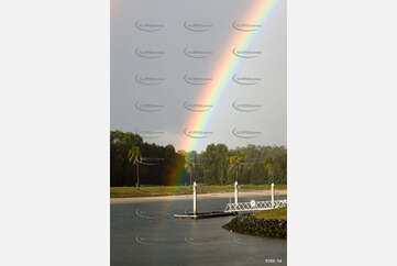 Rainbow at Couran Point QLD Aerial Photography