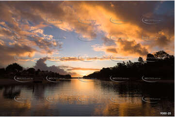 Sunset at Couran Point QLD Aerial Photography