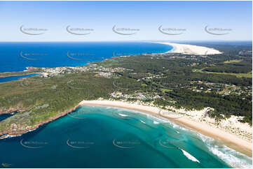 Aerial Photo One Mile Beach NSW Aerial Photography