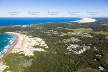 Aerial Photo One Mile Beach NSW Aerial Photography