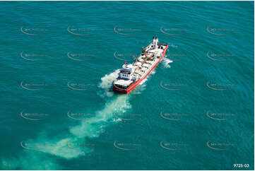 MV Port Frederick Dumping Sand off the Gold Coast QLD Aerial Photography