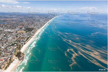 An Algal Bloom Approaches Mermaid Beach QLD Aerial Photography