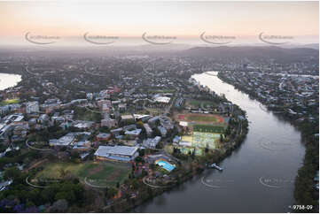 Aerial Photo The University of Queensland at Dusk QLD Aerial Photography