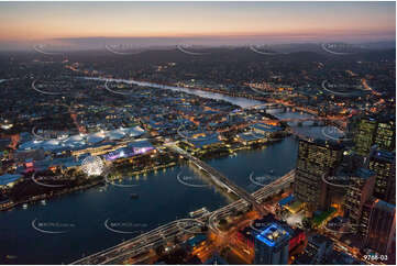 Aerial Photo of Southbank by Night QLD Aerial Photography