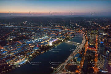 Aerial Photo of Southbank by Night QLD Aerial Photography