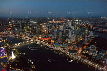 Aerial Photo of Brisbane City at Last Light QLD Aerial Photography