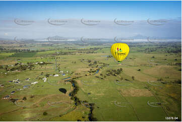 Hot Air Balloon Flying Over The Scenic Rim Aerial Photography