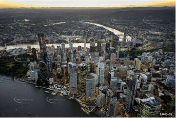 Night Aerial Photo Brisbane City QLD Aerial Photography