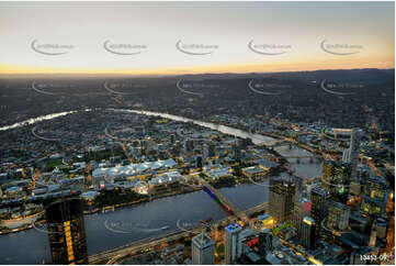 Night Aerial Photo South Brisbane QLD Aerial Photography