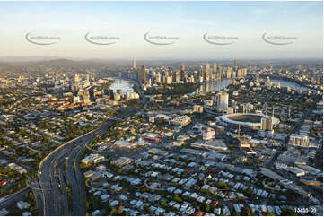 Sunrise Aerial Photo Woolloongabba QLD Aerial Photography