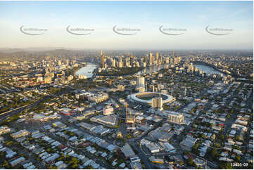 Sunrise Aerial Photo Woolloongabba QLD Aerial Photography