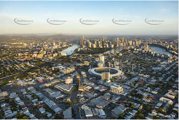 Sunrise Aerial Photo Woolloongabba QLD Aerial Photography