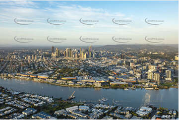 Sunrise Aerial Photo Teneriffe QLD Aerial Photography