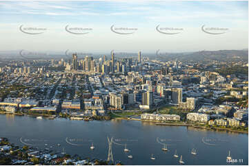 Sunrise Aerial Photo Newstead QLD Aerial Photography