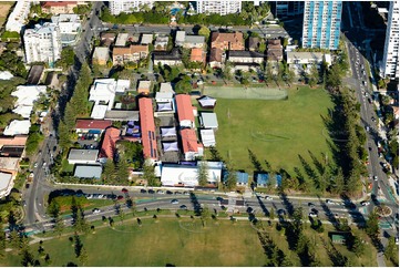 Aerial Photo Showing Broadbeach State School QLD Aerial Photography