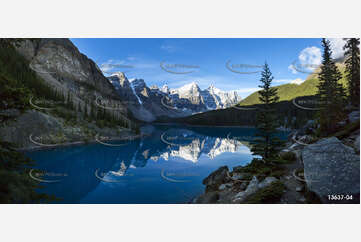 Moraine Lake Reflections Aerial Photography