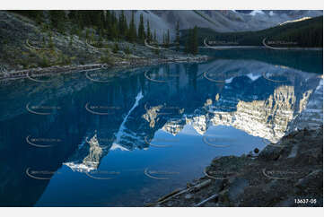 Moraine Lake Reflections Aerial Photography