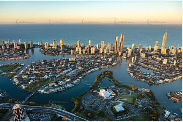 Sunset Aerial Photo Surfers Paradise QLD Aerial Photography