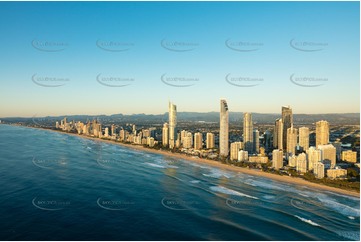 Sunrise Aerial Photo Surfers Paradise QLD Aerial Photography