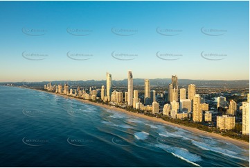 Sunrise Aerial Photo Surfers Paradise QLD Aerial Photography