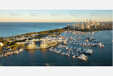 Sunset Aerial Photo Main Beach QLD Aerial Photography