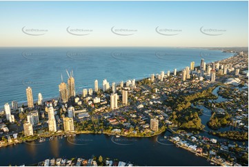 Sunset Aerial Photo Surfers Paradise QLD Aerial Photography