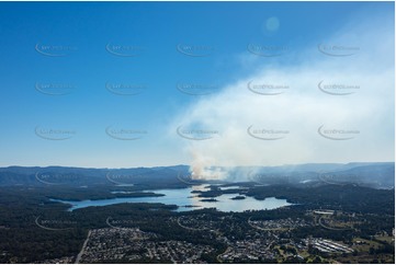 A Controlled Burn At Lake Samsonvale QLD Aerial Photography