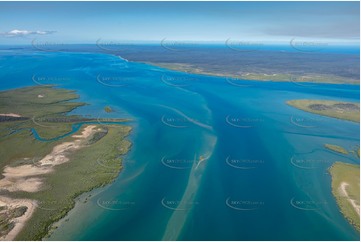 High Altitude Aerial Photo Great Sandy Strait QLD Aerial Photography