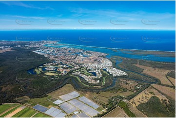 High Altitude Aerial Photo Pelican Waters QLD Aerial Photography