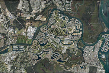 High Altitude Vertical Aerial Photo of Hope Island Gold Coast Aerial Photography