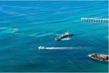 Sand Dredging Tweed River Bar Aerial Photography