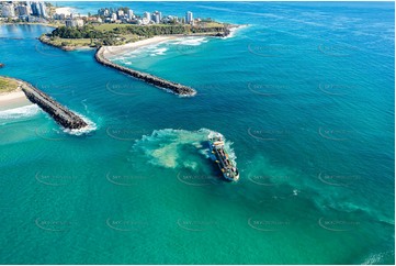 Sand Dredging Tweed River Bar Aerial Photography