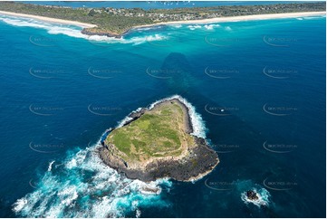 Aerial Photo of Cook Island - Fingal Head Aerial Photography