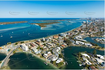 Aerial Photo Biggera Waters QLD Aerial Photography