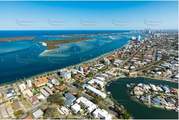 Aerial Photo Biggera Waters QLD Aerial Photography