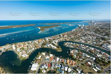 Aerial Photo Biggera Waters QLD Aerial Photography