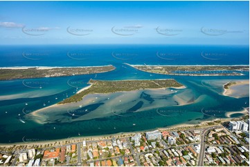 Wave Break Island - Gold Coast Broadwater QLD Aerial Photography