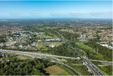 The M1 & Gateway Merge at Eight Mile Plains QLD Aerial Photography