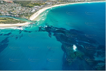 Aerial Photo of a Reef at Kingscliff NSW Aerial Photography