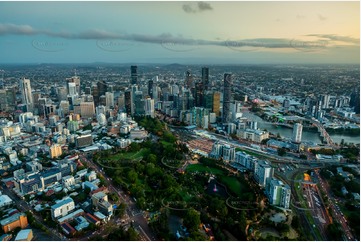 Sunset Aerial Photo Brisbane City QLD Aerial Photography