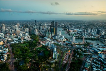 Sunset Aerial Photo Brisbane City QLD Aerial Photography