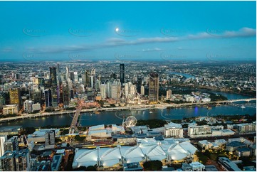 Night Aerial Photo Brisbane City QLD Aerial Photography