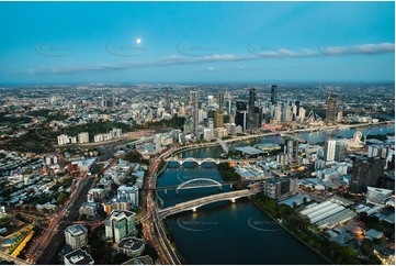 Night Aerial Photo Brisbane City QLD Aerial Photography