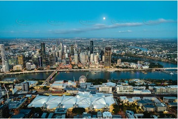 Night Aerial Photo South Brisbane QLD Aerial Photography