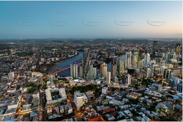 Night Aerial Photo Fortitude Valley QLD Aerial Photography