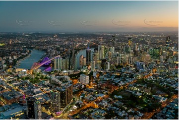 Night Aerial Photo Fortitude Valley QLD Aerial Photography