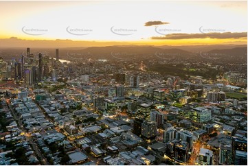 Night Aerial Photo Fortitude Valley QLD Aerial Photography