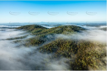 Morning Fog at Lake Manchester QLD Aerial Photography