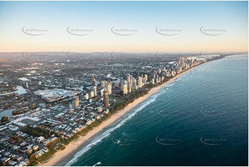 Sunrise Aerial Photo Mermaid Beach QLD Aerial Photography